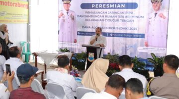 Peresmian Pemasangan Jaringan Pipa dan Sambungan Rumah Air Minum Kelurahan Cigugur Tengah